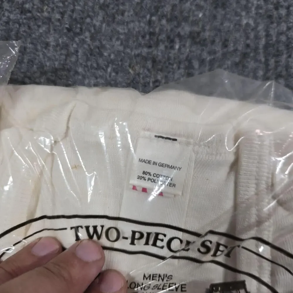NVA Long Johns Mens Small White Cotton Thermal Underwear 2 Piece Set Germany